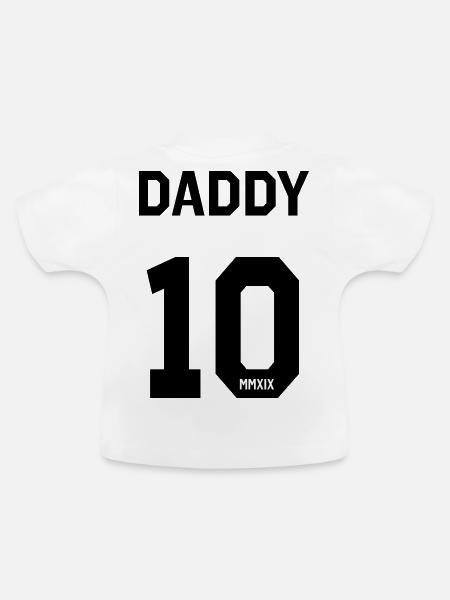 Daddy 2019 - Baby Bio-T-Shirt mit Rundhals - Weiß
