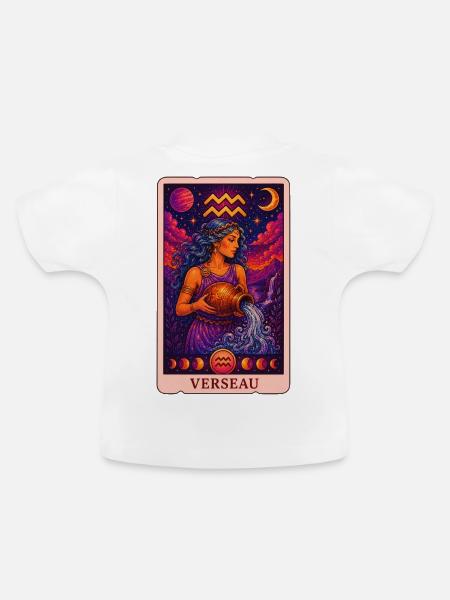Wassermann-Tarot - Baby Bio-T-Shirt mit Rundhals - Weiß