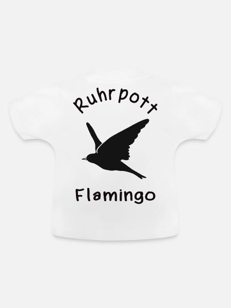Ruhrpott Flamingo - Baby Bio-T-Shirt mit Rundhals - Weiß