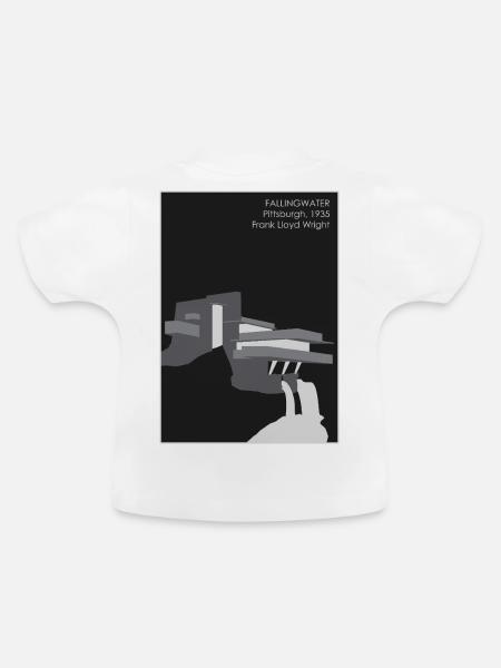 Moderne Architektur: Fallingwater - Baby Bio-T-Shirt mit Rundhals - Weiß