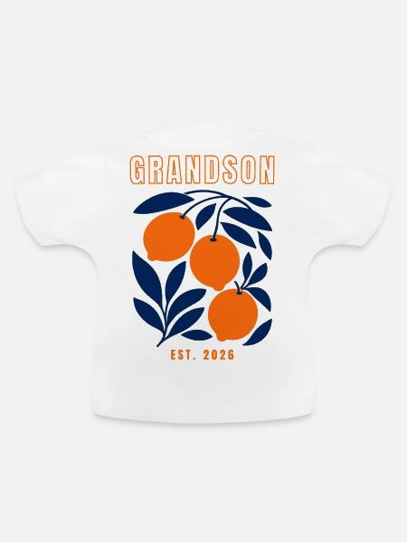Enkel 2026 - Baby Bio-T-Shirt mit Rundhals - Weiß