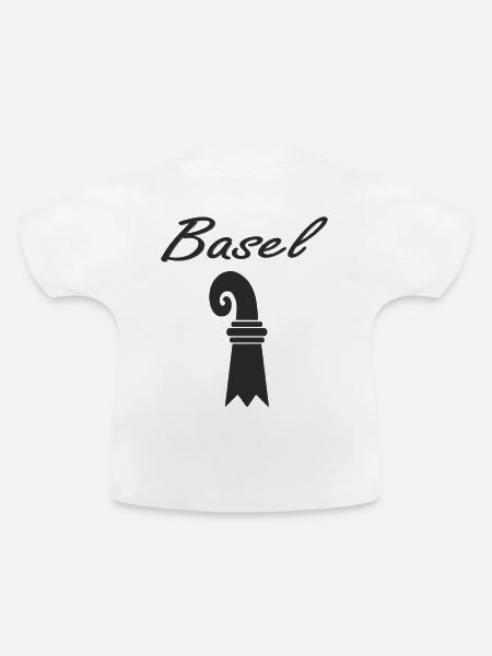 Baselerstab Design - Baby Bio-T-Shirt mit Rundhals - Weiß