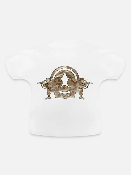 Armee - Baby Bio-T-Shirt mit Rundhals - Weiß