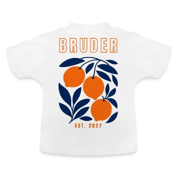 Bruder 2027 - Baby Bio-T-Shirt mit Rundhals - Weiß - Hinten