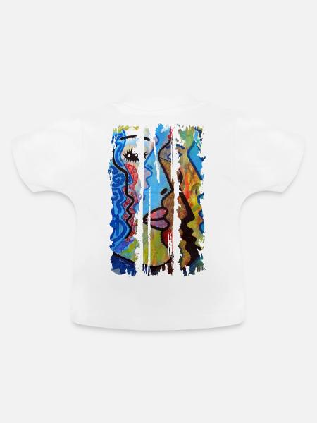 Graffiti - Baby Bio-T-Shirt mit Rundhals - Weiß