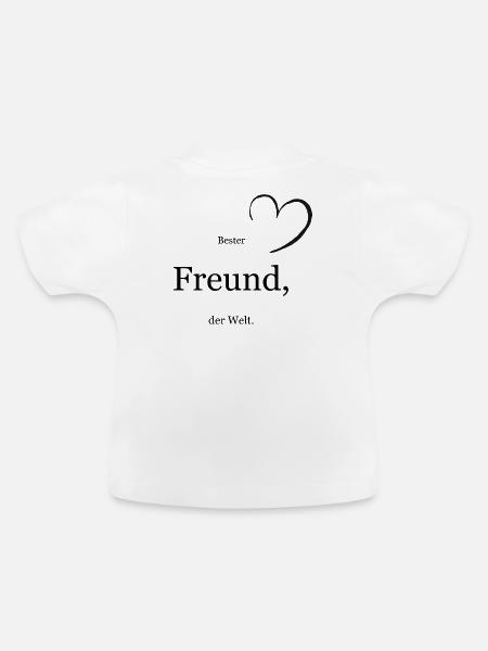 Bester Freund - Baby Bio-T-Shirt mit Rundhals - Weiß