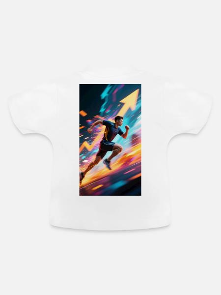 Bleiben Sie in Bewegung - Baby Bio-T-Shirt mit Rundhals - Weiß