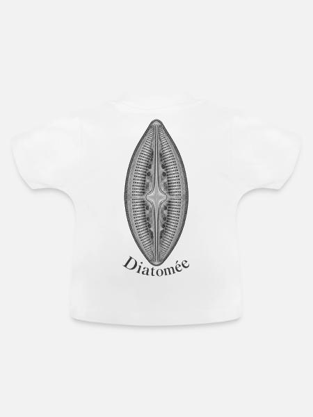 Kieselgur - Baby Bio-T-Shirt mit Rundhals - Weiß