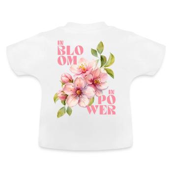 IN BLOOM - IN POWER - Baby Organic T-Shirt with Round Neck - white - Back