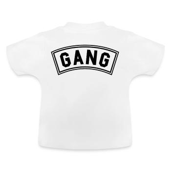 Gang Banner - Baby Bio-T-Shirt mit Rundhals - Weiß - Hinten