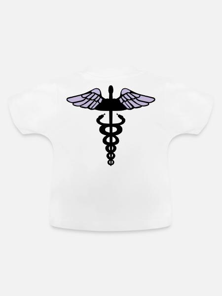 Caduceus - Baby Bio-T-Shirt mit Rundhals - Weiß