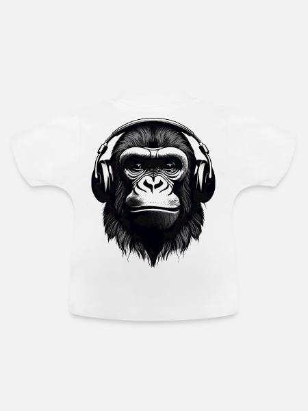 Gorilla, Primat, Affe - Baby Bio-T-Shirt mit Rundhals - Weiß
