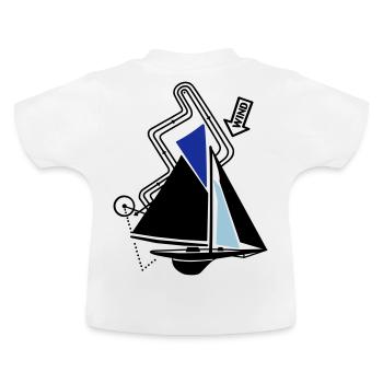 Parcours classique de régate de voilier Voilier Yacht - T-shirt bio col rond Bébé - blanc - Dos
