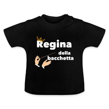 Regina della bacchetta Bigliettaia Orchestra Coro - Baby Bio-T-Shirt mit Rundhals - Schwarz - Vorne