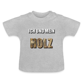 MOI ET MON BOIS - T-shirt bio col rond Bébé - gris chiné - Devant