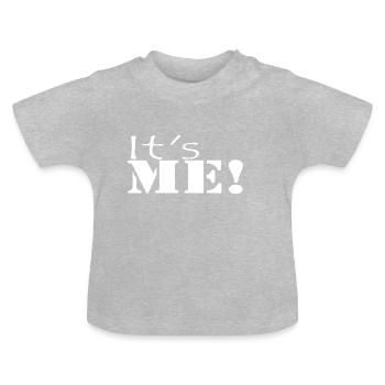 C'est moi! Aussi un dicton cool pour les fans de Mario. - T-shirt bio col rond Bébé - gris chiné - Devant