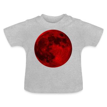 Mysterious blood moon - Baby Organic T-Shirt with Round Neck - heather grey - Front