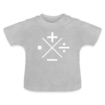 Math Symbol Plus Genius Physicist Nerd Gift - T-shirt bio col rond Bébé - gris chiné - Devant