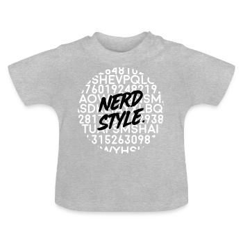 NERD - T-shirt bio col rond Bébé - gris chiné - Devant