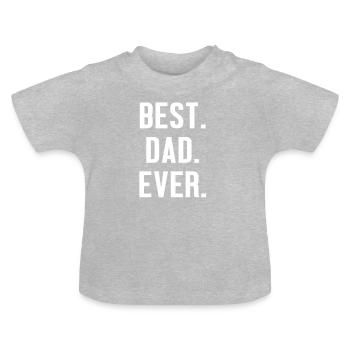 Bester Vater - Baby Bio-T-Shirt mit Rundhals - Grau meliert - Vorne