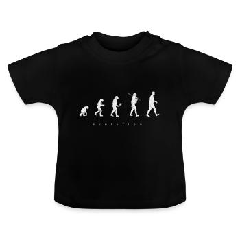 Human evolution - T-shirt bio col rond Bébé - noir - Devant