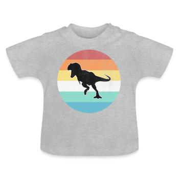 T-Rex - Baby Bio-T-Shirt mit Rundhals - Grau meliert - Vorne