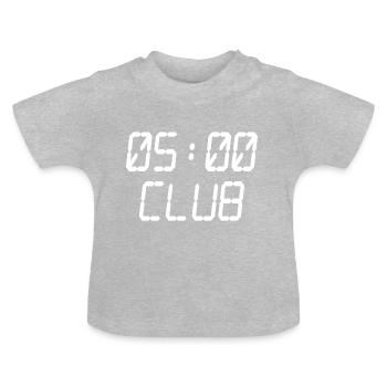 5 AM Club Early Bird Hustle Lifestyle Workout - Baby Organic T-Shirt with Round Neck - heather grey - Front