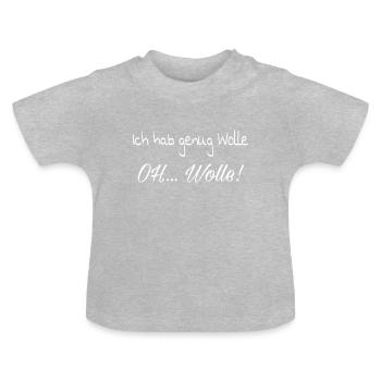 Wolle - Baby Bio-T-Shirt mit Rundhals - Grau meliert - Vorne