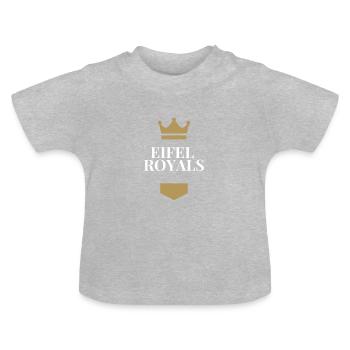 Eifel Royals Design T Shirt - Baby Bio-T-Shirt mit Rundhals - Grau meliert - Vorne