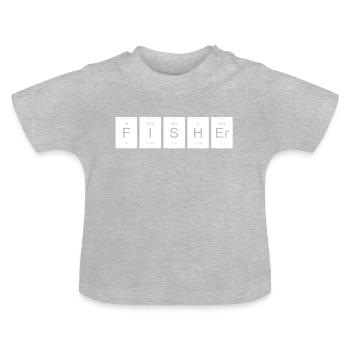 Fisheries Chemistry Science Periodic Table Nerd Gift - Baby Organic T-Shirt with Round Neck - heather grey - Front