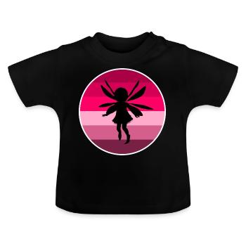 fée - T-shirt bio col rond Bébé - noir - Devant