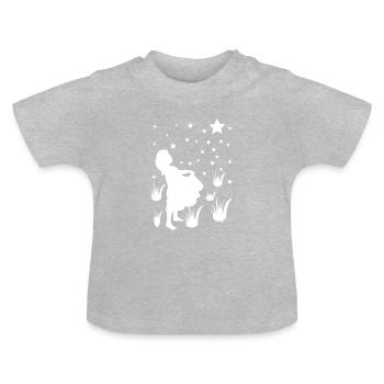 Sterntaler Silhouette blanc - T-shirt bio col rond Bébé - gris chiné - Devant