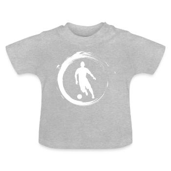 football - T-shirt bio col rond Bébé - gris chiné - Devant