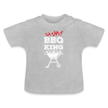 barbecue roi barbecue - T-shirt bio col rond Bébé - gris chiné - Devant