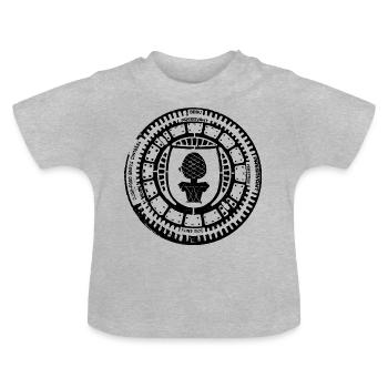 Augsburg Gully Gulli Gullideckel cadeau - T-shirt bio col rond Bébé - gris chiné - Devant