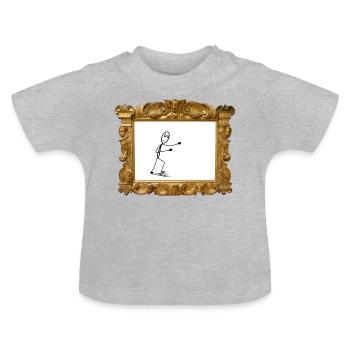 Kunst - Baby Bio-T-Shirt mit Rundhals - Grau meliert - Vorne