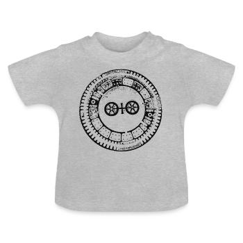 Mainz Roue Égout Gulli Couvercle d’égouts - T-shirt bio col rond Bébé - gris chiné - Devant