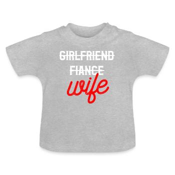 ehefrau spruch - Baby Bio-T-Shirt mit Rundhals - Grau meliert - Vorne