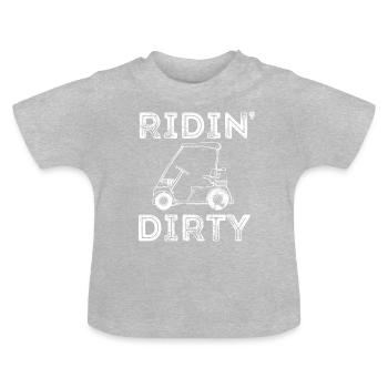 Golf caddy funny - Baby Organic T-Shirt with Round Neck - heather grey - Front