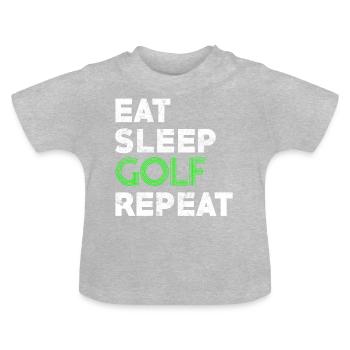 Golf golf - T-shirt bio col rond Bébé - gris chiné - Devant