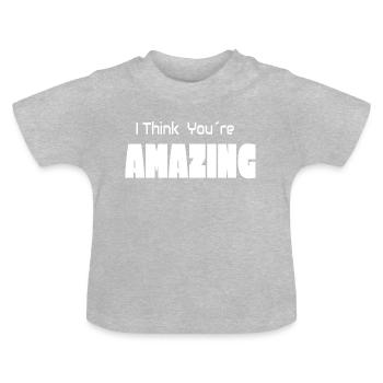 AMAZING YOG MICHAEL, cadeau - T-shirt bio col rond Bébé - gris chiné - Devant
