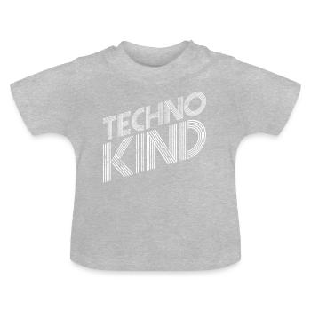 Musique techno - T-shirt bio col rond Bébé - gris chiné - Devant
