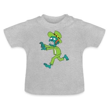 Zombie Kobold - Baby Bio-T-Shirt mit Rundhals - Grau meliert - Vorne