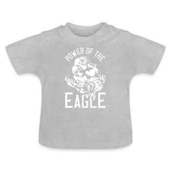 Aigle musclen power beast spruch motivation - T-shirt bio col rond Bébé - gris chiné - Devant