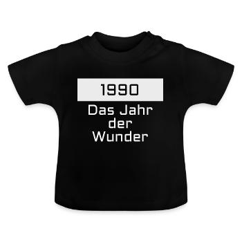 1990 - Baby Organic T-Shirt with Round Neck - black - Front