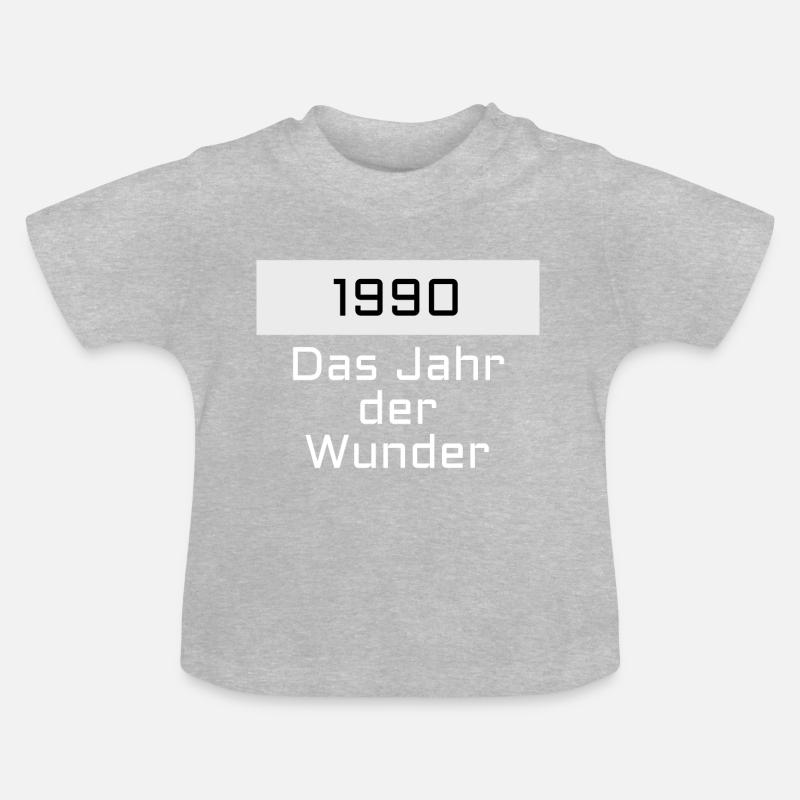 1990 - T-shirt bio col rond Bébé - gris chiné