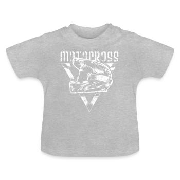 casque de motocross sports extrêmes - T-shirt bio col rond Bébé - gris chiné - Devant