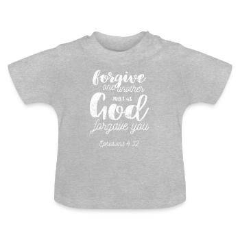 Jesus Spruch bibelvers - Baby Bio-T-Shirt mit Rundhals - Grau meliert - Vorne