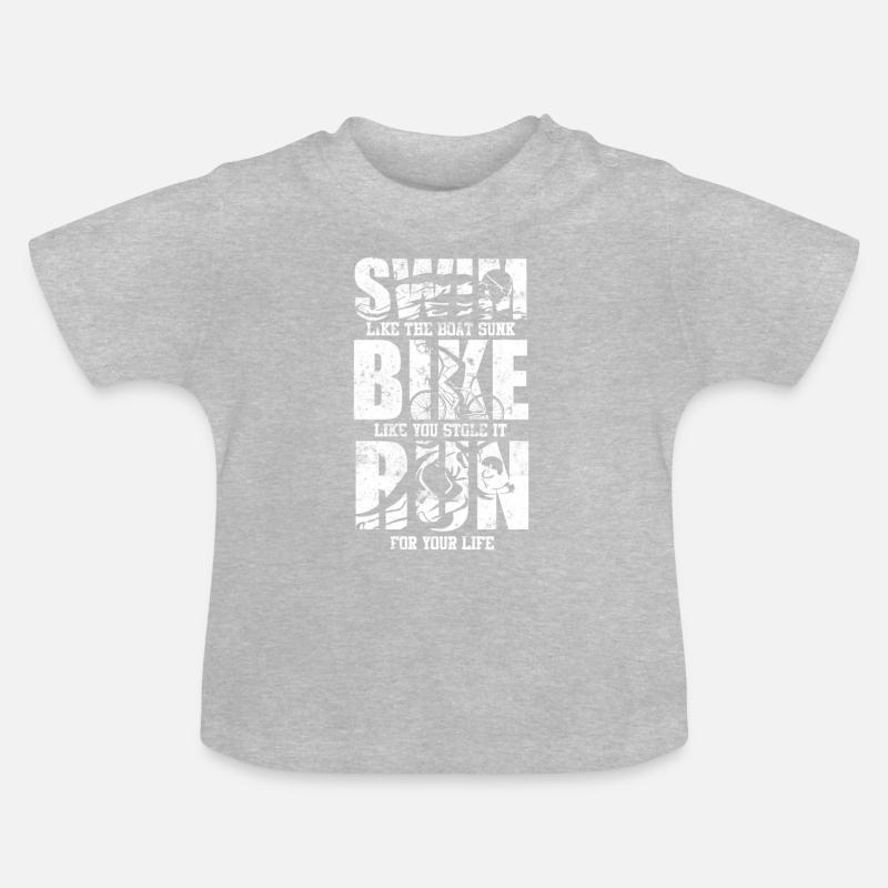 Triathlon Triathlon - T-shirt bio col rond Bébé - gris chiné