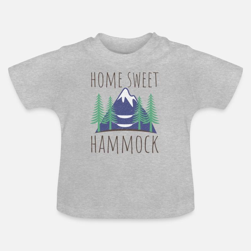 Conception de hamacs - T-shirt bio col rond Bébé - gris chiné
